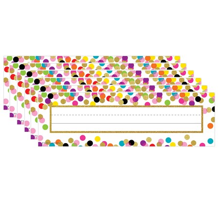 Teacher Created Resources Confetti Name Plates, 36 Pieces, PK6 TCR5886
